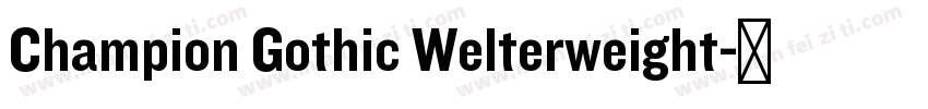 Champion Gothic Welterweight字体转换